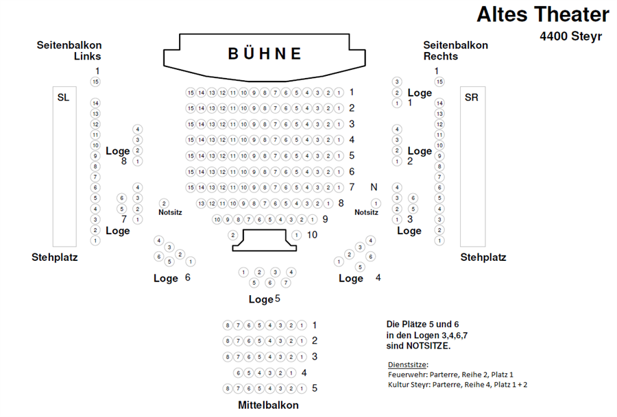 Sitzplan Altes Theater